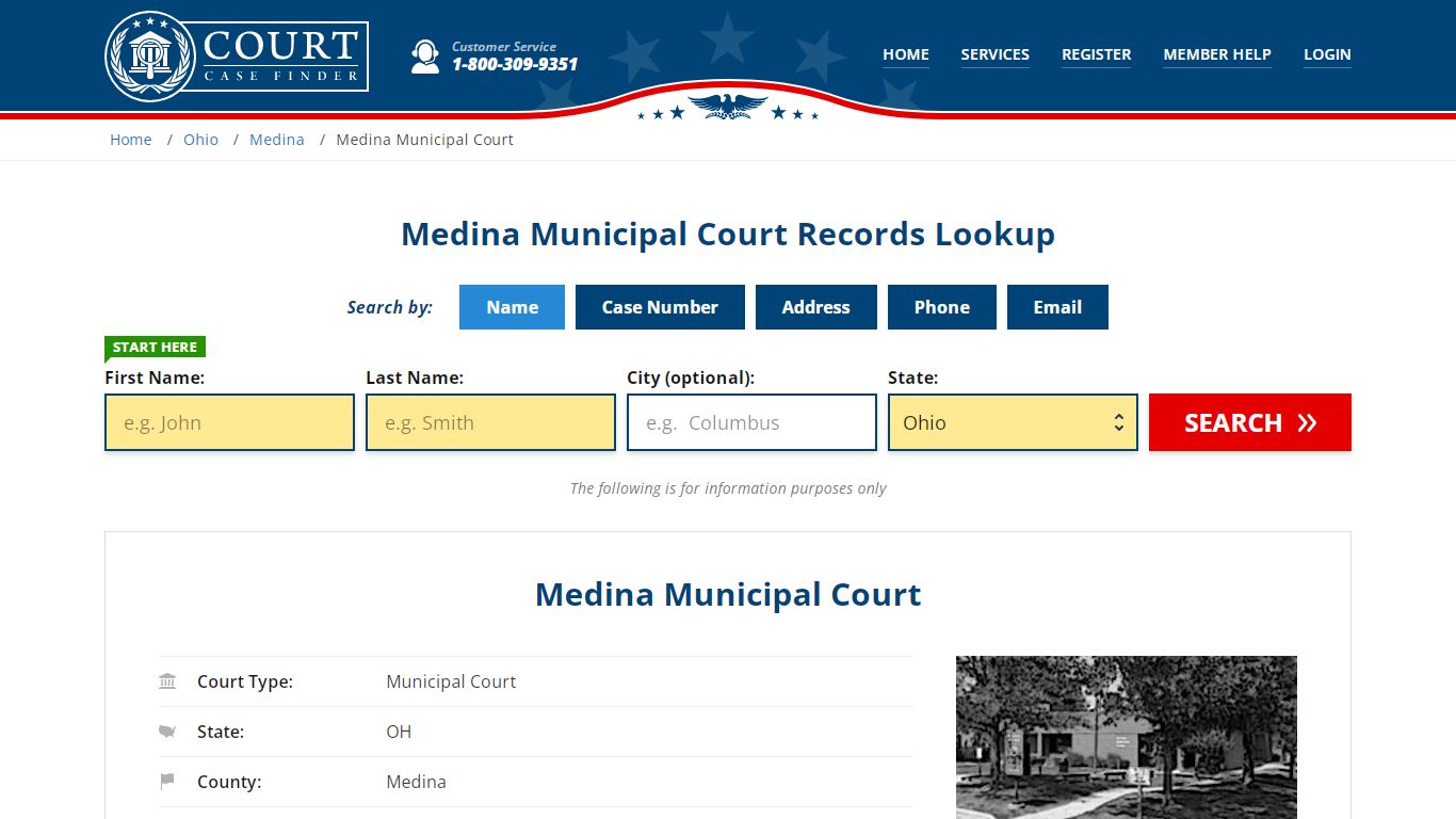 Medina Municipal Court Records Lookup - CourtCaseFinder.com